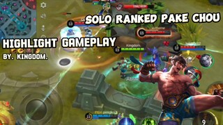 SOLO RANKED KETEMU TEMEN PUBLIK YANG BANYAK CAKAP | HIGHLIGHT GAMEPLAY CHOU | MLBB