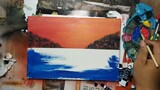 SIMPLE PAINTING IN THE AFTERNOON || ACRYLIC PAINTING