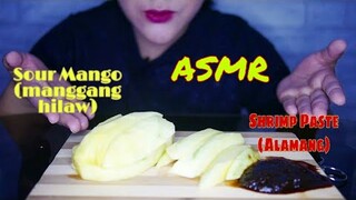 ASMR Filipino Sour Mango and Shrimp Paste (Manggang Hilaw at Alamang)- Vlog#24