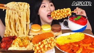 ASMR MUKBANG| 직접 만든 떡볶이 양념치킨 핫도그 먹방 & 레시피 & 디저트 FRIED CHICKEN AND Tteokbokki EATING