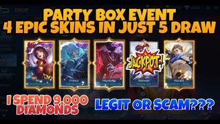 I SPEND 9,000 DIAMONDS ON THIS PARTY BOX EVENT | MLBB NEW PARTY BOX | AKIHITO GAMING