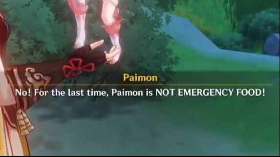 Everytime paimon was called Emergency Food | Genshin Impact