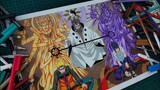 Drawing Naruto, Sasuke And Rikudou Sennin | Speed Drawing | ナルト