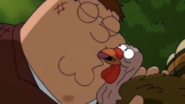 Peter is born and kisses a turkey