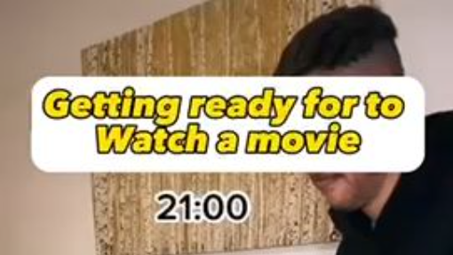 Watching a movie at night