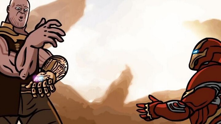 Pukulan Thanos ke Iron Man bisa bikin aku ketawa seharian.