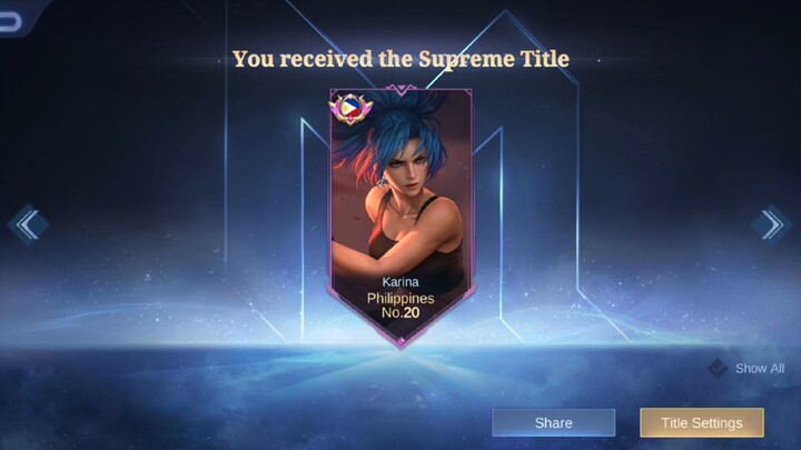 Top Global Karina ML Name:1trick
