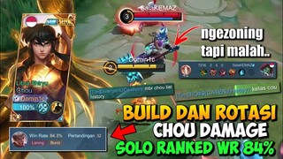 SPILL BUILD DAN ROTASI CHOU DAMAGE DI META SEKARANG!! SOLO RANKED WINRATE 84% HOKI ATAU PRO?!