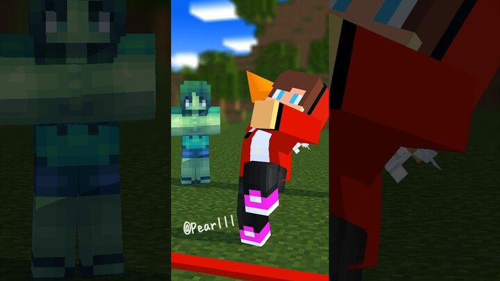 HELP Mikey Throw Arrow VS JJ VS Zombie Girl - minecfaft animation ［Maizen］#shorts #まいぜんシスターズ