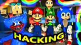 HACKING Poppy Playtime 3D Animation IN MINECRAFT! Huggy Wuggy Baldi Mario Sonic Steve Monster Movie
