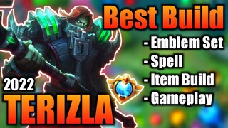 TERIZLA BEST BUILD 2022 | TOP 1 GLOBAL TERIZLA BUILD | TERIZLA - MOBILE LEGENDS | MLBB