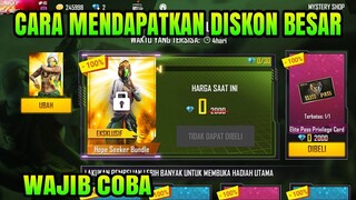 CARA MENDAPATKAN DISKON BESAR MISTERY SHOP FREE FIRE