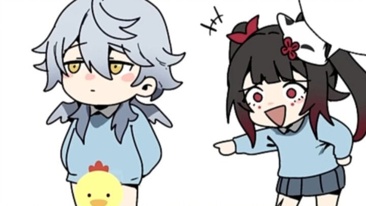 เมื่อฮานาบิและซันเดย์เรียนอยู่โรงเรียนประถมเดียวกัน.....