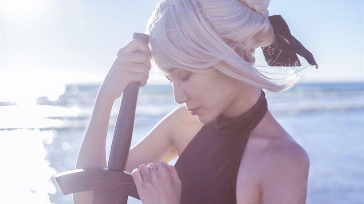 【Cosplay short film】Fate Saber Alter swimsuit 【Sunset time by the sea】