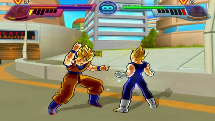 Goku vs Vegeta Dragon Ball Z Infinite World SUPER PELEA