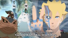 BORUSHIKI VS TRIO SANNIN BARU TSUNADE KASHIN KOJI OROCHIMARU - BORUTO TWO BLUE VORTEX 13 PART 104