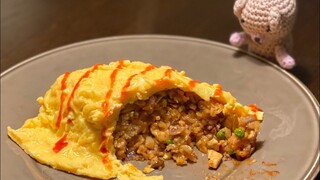 Cơm chiên 2 kiểu và thử làm trứng Omurice siêu khó của Nhật_Bếp Hoa