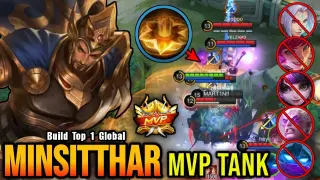 MVP Tank!! Minsitthar Best Build Tank!! - Build Top 1 Global Minsitthar ~ MLBB