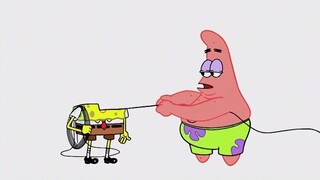 SpongeBob kéo sợi chỉ và kéo cả thế giới xuống, Patrick kéo SpongeBob xuống