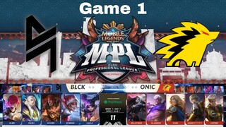 BLCK vs ONIC PH [Game 1 Draftpick & Highlights] (FILIPINO) MPL-PH S9 Week 1 Day 1 | MLBB