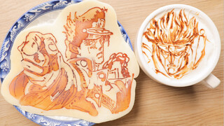 [DIY]Drawing Jojo on a pancake|<JoJo's Bizarre Adventure>