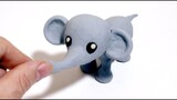 Cute Baby Elephant creation Stop motion cartoon for kids - BabyClay animals