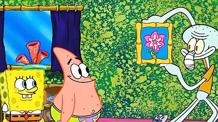 SpongeBob และ Patrick มีความสุขในวันหยุด