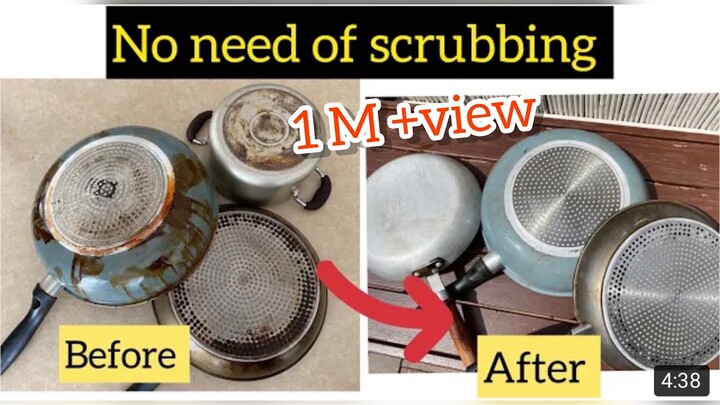 How to Clean burnt pans and pots Just in 5 minutes 100% guaranteed