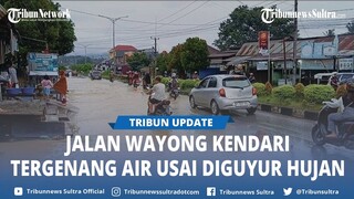 Jalan Wayong Kendari Tergenang Air Usai Diguyur Hujan Deras, Dua Rumah Terendam