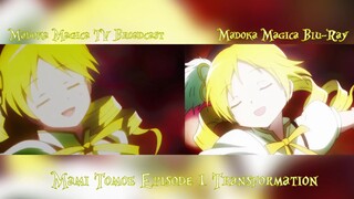 [ Puella Magi Madoka Magica ] TV and Blu-ray all transformation animation comparison