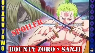 GILAAA !! PERSAINGAN KETAT ANTARA BOUNTY ZORO DAN SANJI AKHIRNYA .....