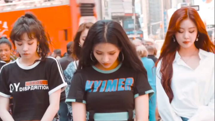 考古早期女娃纽约街头舞蹈表演APEXXT (G)I-DLE in NEW YORK