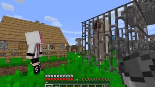 HEBI CỨU DÂN LÀNG KHỎI SCP 173 BỨC TƯỢNG BÊ TÔNG TRONG MINECRAFT_HEBI THỬ THÁCH