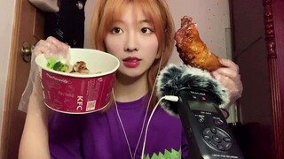 [ASMR] กินข้าวขาไก่กรอบ