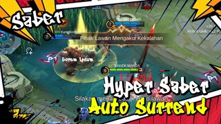 HYPER SABER BIKIN MUSUH AUTO SURREND | MOBILE LEGENDS MLBB