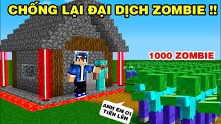 Mình Đã Chống Lại Đại Dịch Zombie | Tấn Công Nhà Bằng Vũ Khí Mới | TRONG MINECRAFT PE..!!