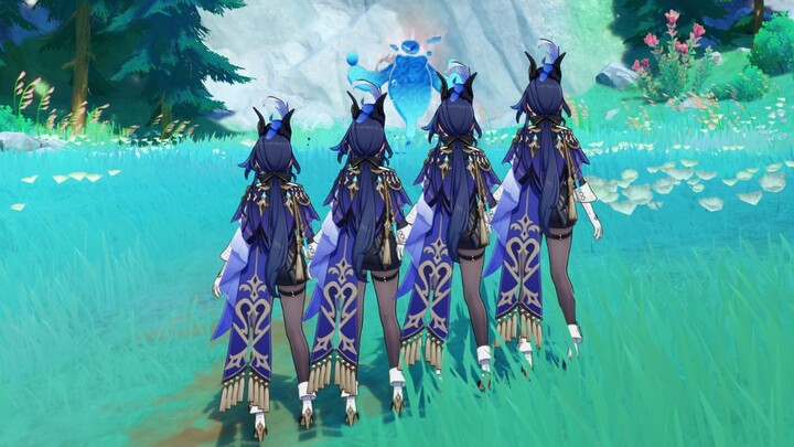 [Genshin Impact] With four Klee characters, just equip the Thundering Fury set and keep firing; with