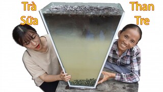 Bà Tân Vlog - Lần Đầu Làm Cốc Trà Sữa Than Tre Siêu To Khổng Lồ Và Cái Kết