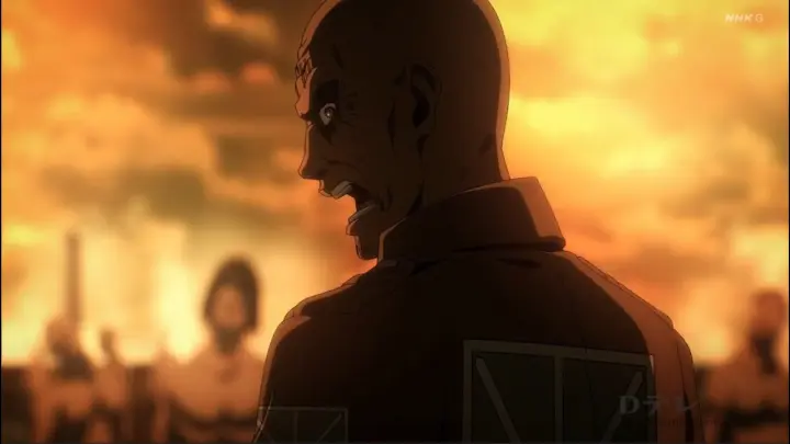 Keith Shadis Saved His Impudent Students From Titan | Attack on Titan Season 4 Episode 22 HD