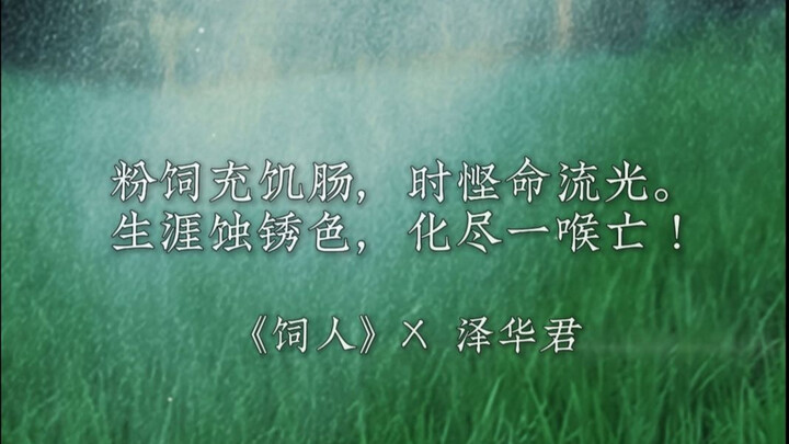《饲人》 这辈子感觉就完了和感觉这辈子就完了，选哪个~#泽华君 #田园诗人 #吟游诗人