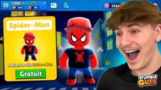 SPIDER-MAN ARRIVE SUR STUMBLE GUYS !! (Nouveaux Skins)