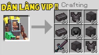 THỬ THÁCH SINH TỒN VÀ CHẾ TẠO DÂN LÀNG TRAO ĐỔI ĐỒ CỰC VIP TRONG MINECRAFT !! *DÂN LÀNG HACK GAME*