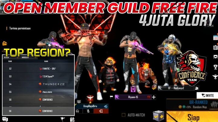 OPEN MEMBER GUILD 4 JUTA GLORY - FREE FIRE