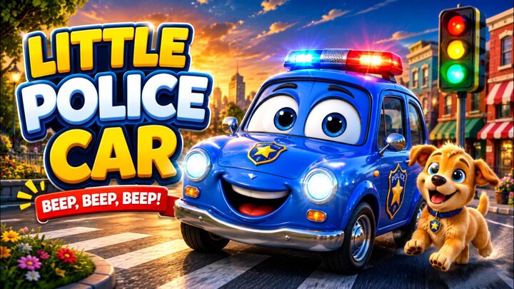 Little Police Car 🚓🚨 | Beep Beep Wee Woo Song | Police Car Nursery Rhymes for Kids