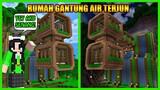 Bikin Rumah Gantung Dengan Air Terjun Diatas Bukit Untuk Nabila Di Minecraft