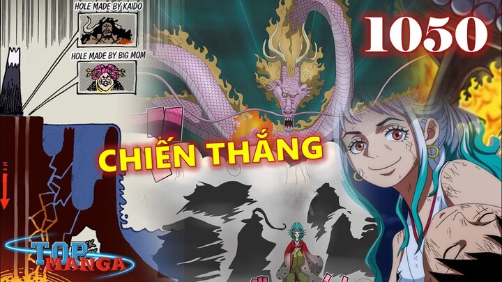 [Phân tích OP 1050]. Kết thúc! Luffy an toàn! Kaido và BigMom hoà quyện trong dung nham!