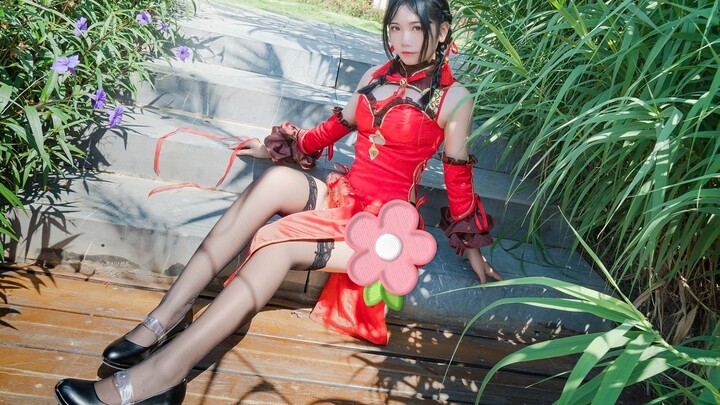 【Island】Peach Blossom Love Song♥Neckless Cheongsam