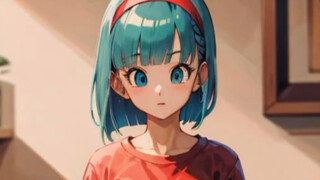 [ ดราก้อนบอล]"ฉันได้ยินเสียงโกคูเลย" Bulma AI Painting