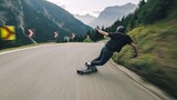 [Thể thao]Trượt ván trên đường xuống của dãy núi Alps