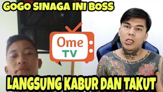 Awalnya sok selow , tiba di gas Gogo Sinaga langsung takut dan kabur || Prank Ome TV